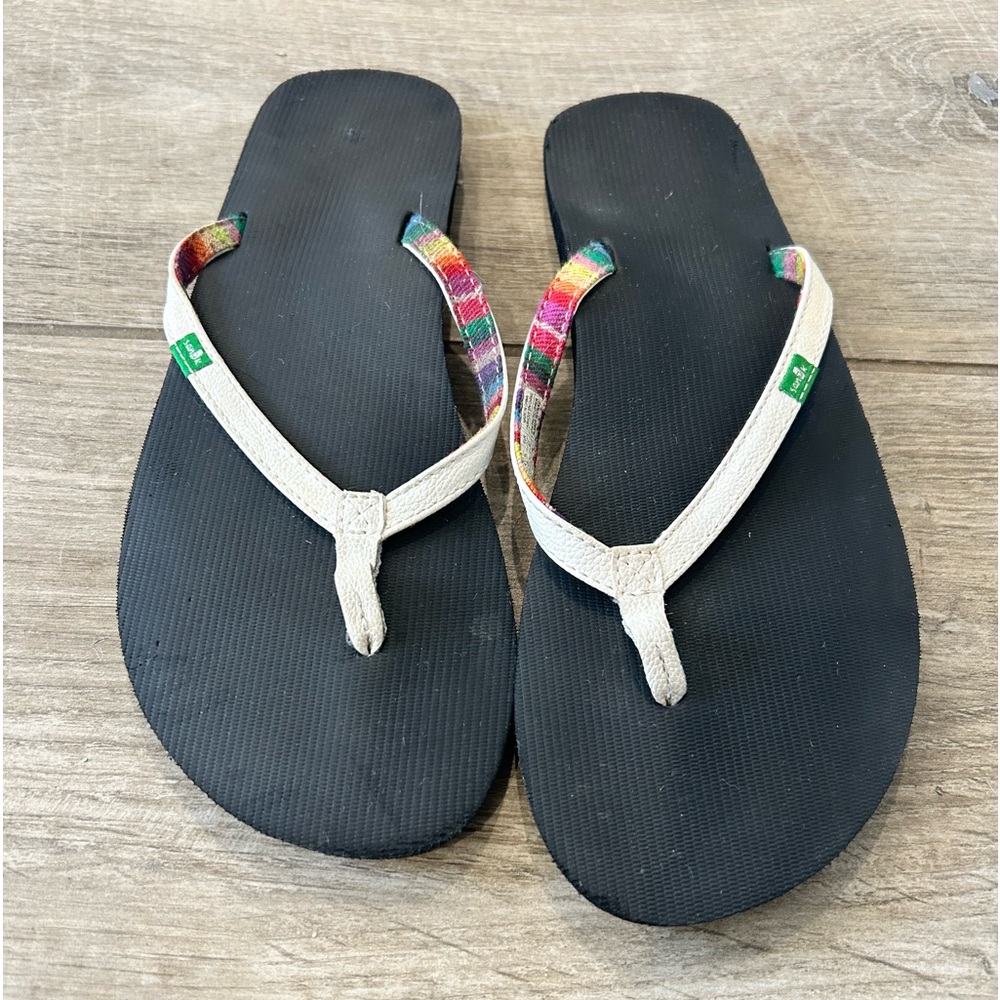 Sanuk Maritime Women's sandals Flip Flop, Size 10 Vegan